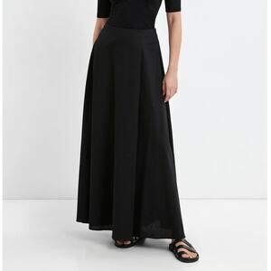 NWT Marcella New York Bidwell Pleated A-Line Maxi Skirt Black XS Women's Size XS